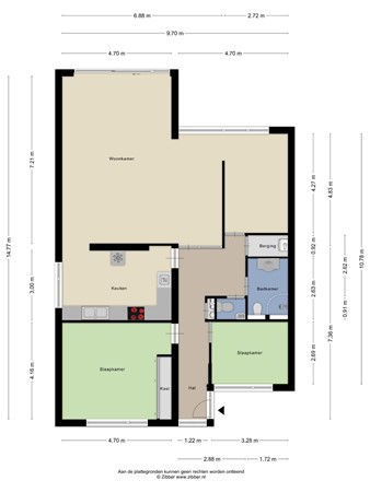 Floorplan - Mercuriusstraat 9, 2651 JD Berkel en Rodenrijs